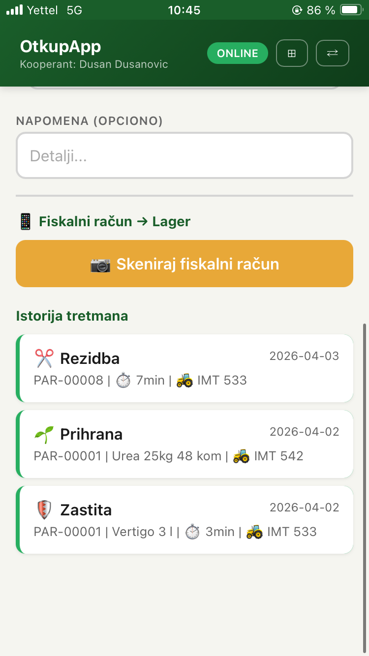 Fiskalni račun i istorija tretmana